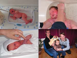 5 november 2005:  Voor het eerst in bad helemaal schoon.