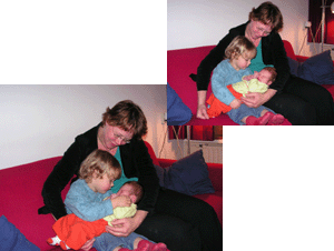 26-11-2005: Bezoek van Amber, Karin en Richard